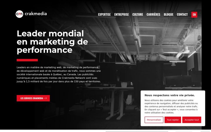 Screenshot of crakmedia.com