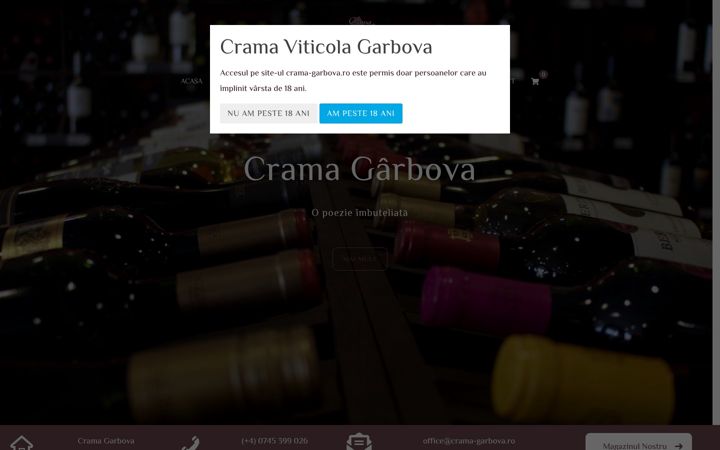 Screenshot of crama-garbova.ro