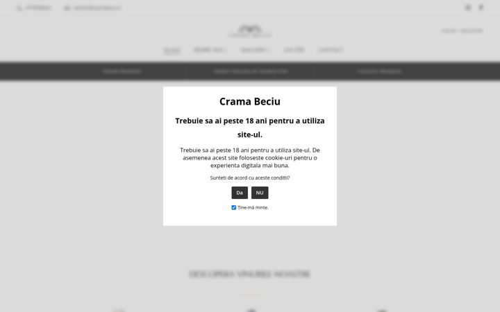 Screenshot of cramabeciu.ro