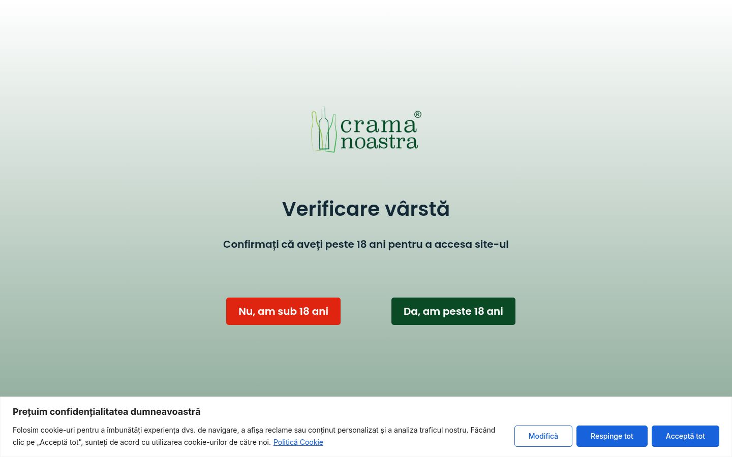 Snímek obrazovky baneru souhlasu zobrazeného před jakoukoli interakcí