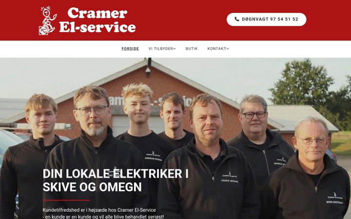 Screenshot of cramer-el.dk