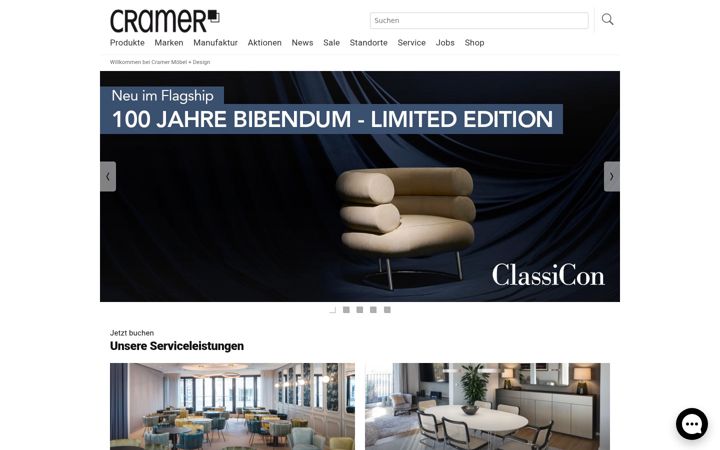 Screenshot of cramer-moebel.de