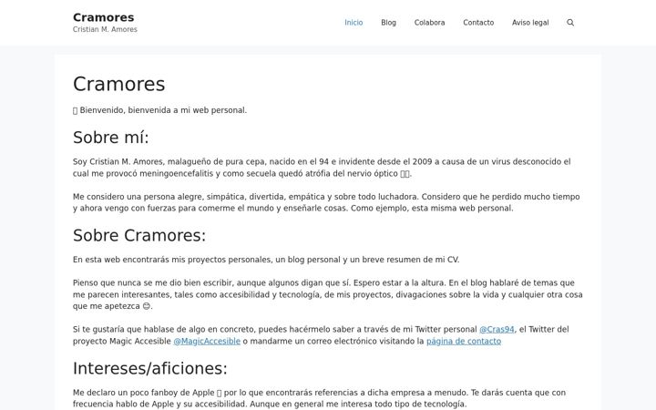 Screenshot of cramores.es