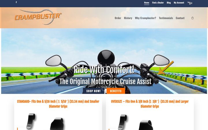 Screenshot of crampbuster.com