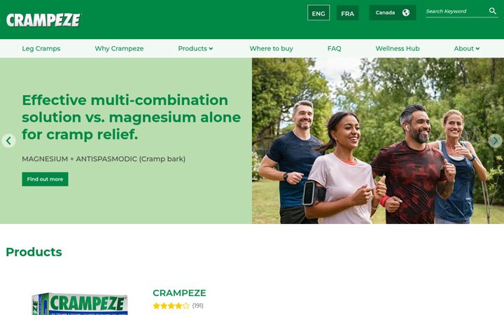 Screenshot of crampeze.ca