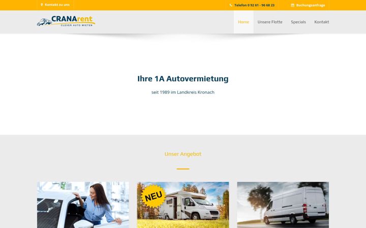 Screenshot of cranarent.de