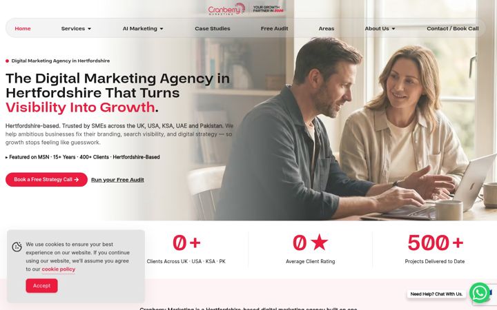 Screenshot of cranberrymktg.co.uk
