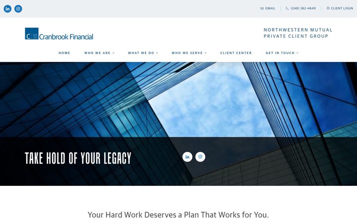 Screenshot of cranbrookfinancial.nm.com