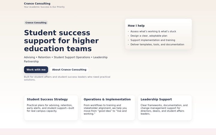 Screenshot of cranceconsulting.com