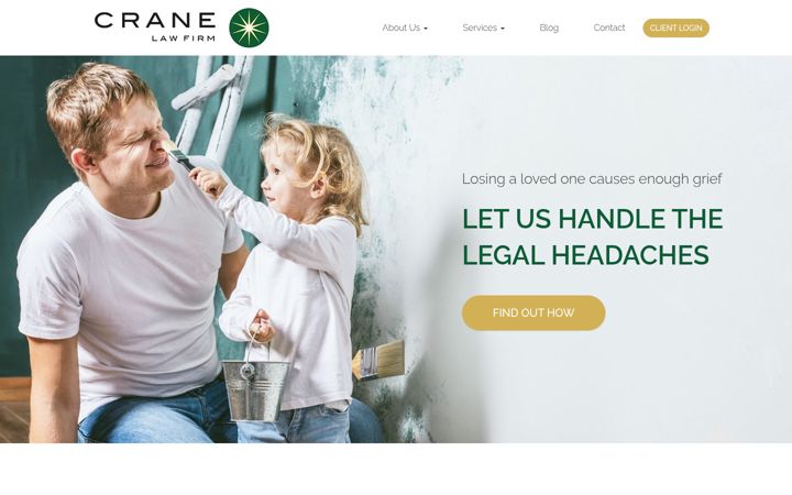 Screenshot of cranelawtx.com