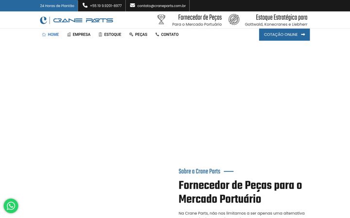 Screenshot of craneparts.com.br