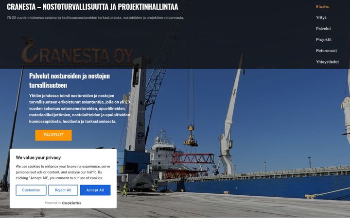 Screenshot of cranesta.fi