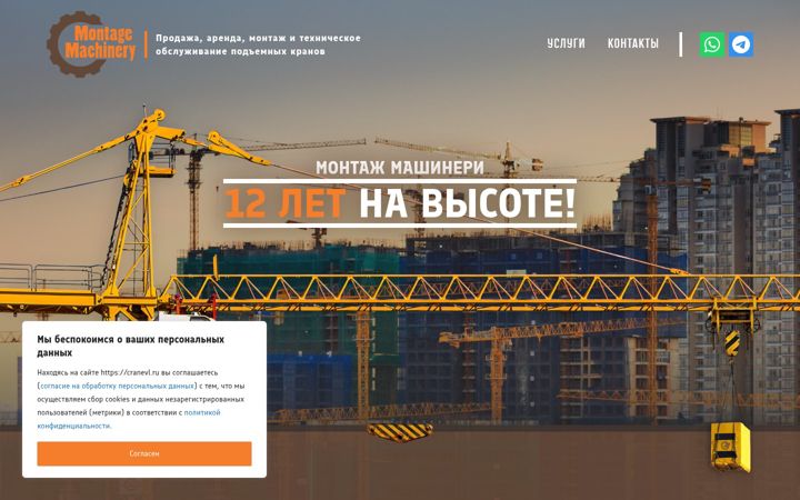 Screenshot of cranevl.ru