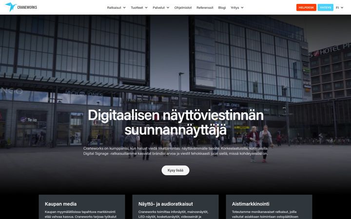 Screenshot of craneworks.fi