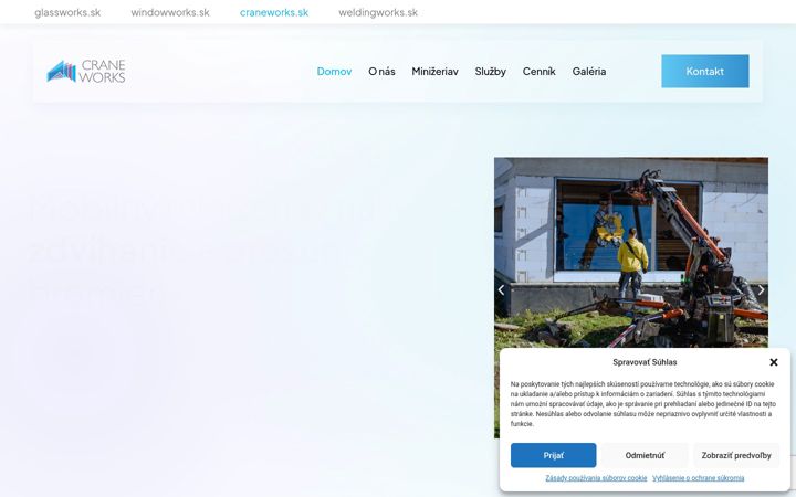 Screenshot of craneworks.sk