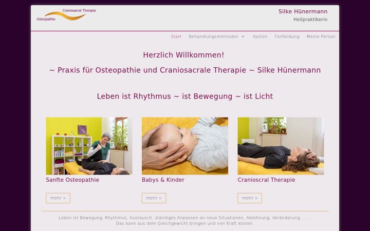 Screenshot of cranio-osteopathie.de
