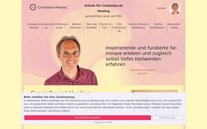 Screenshot of craniosacral-healing.de