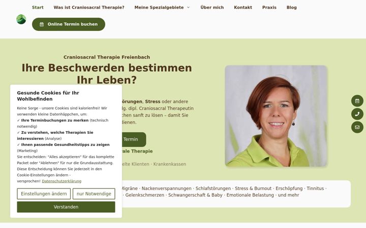 Snímek obrazovky craniosacraletherapie.info