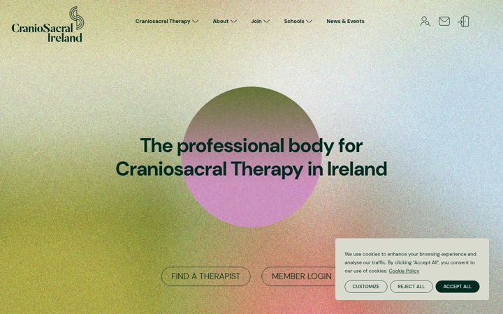 Screenshot of craniosacralireland.ie