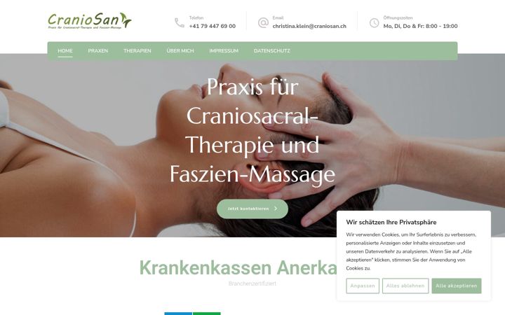 Screenshot of craniosan.ch