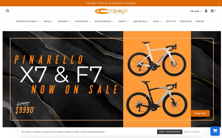 Screenshot of cranked.ca