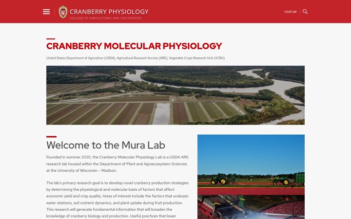 Screenshot of cranphysiol.wisc.edu