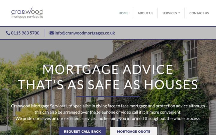 Screenshot of cranwoodmortgages.co.uk