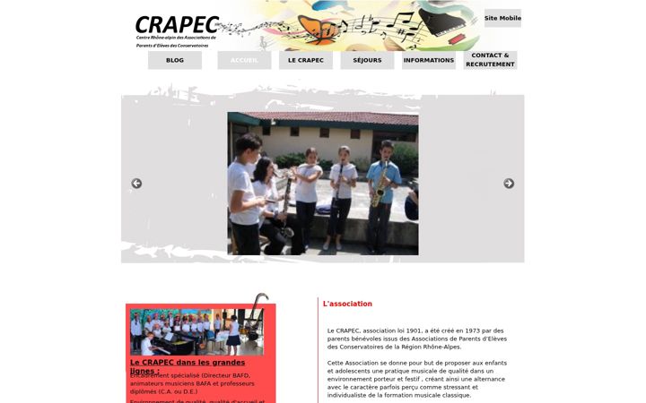 Screenshot of crapec.fr