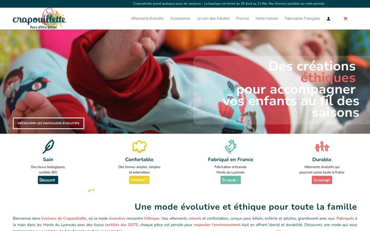 Screenshot of crapouillette.com