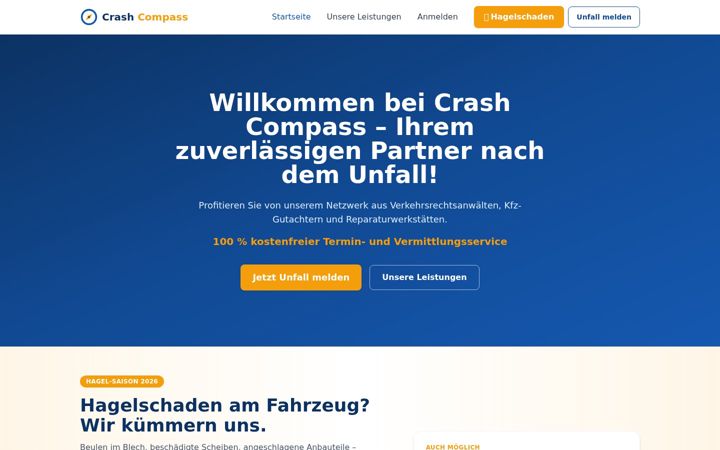 Screenshot of crash-compass.com