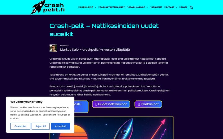 Screenshot of crashpelit.fi