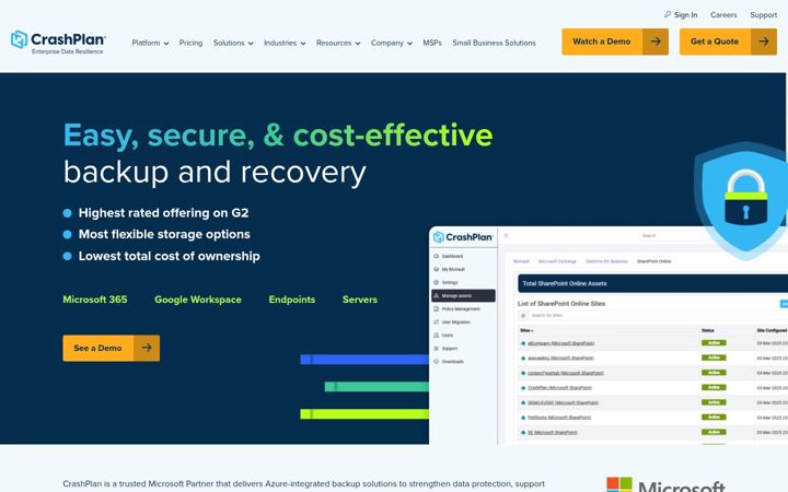 Screenshot of crashplan.com
