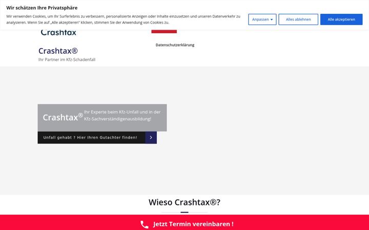 Screenshot of crashtax.de
