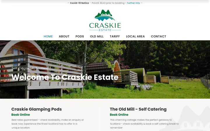 Screenshot of craskieestate.com