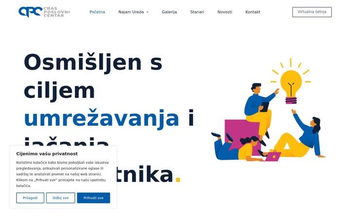 Snimka zaslona za crasposlovnicentar.hr