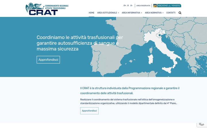Screenshot of crat.veneto.it