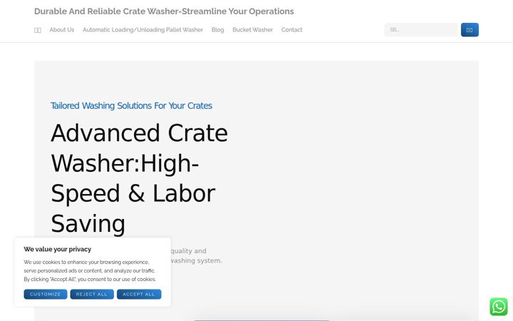 Screenshot of cratewashingmachine.com