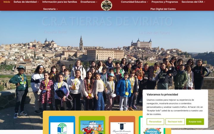 Screenshot of cratierrasdeviriato.com