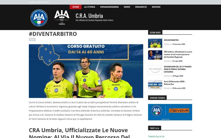 Screenshot of craumbria.it