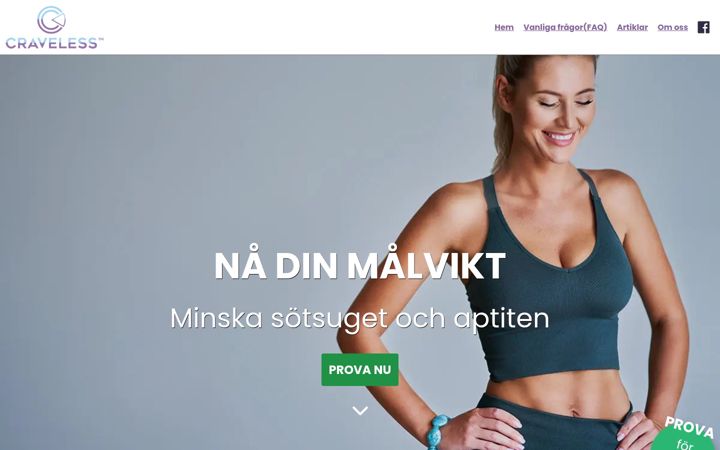 Screenshot of craveless.se