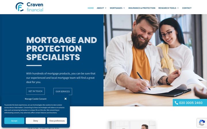 Screenshot of cravenfinancial.co.uk