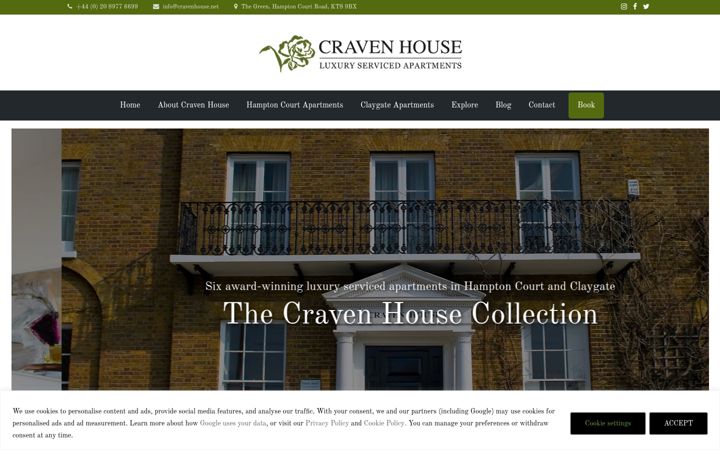 Screenshot of cravenhouse.net