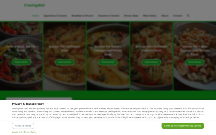 Screenshot of cravingdish.com