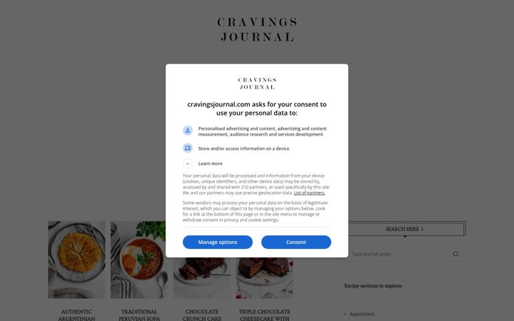 Screenshot of cravingsjournal.com