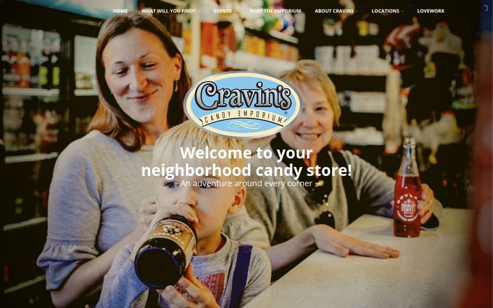 Screenshot of cravinscandy.com