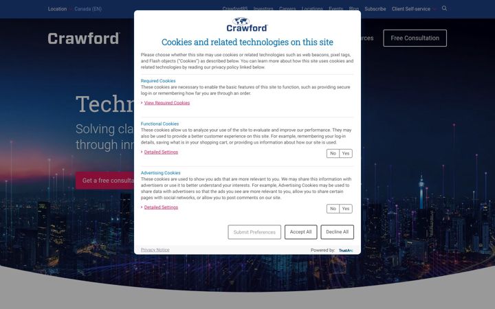 Screenshot of crawco.ca