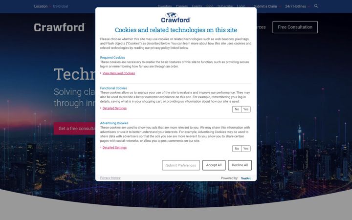 Screenshot of crawco.com