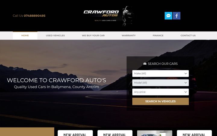 Screenshot of crawfordautos.co.uk