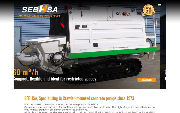 Screenshot of crawlerconcretepump.com