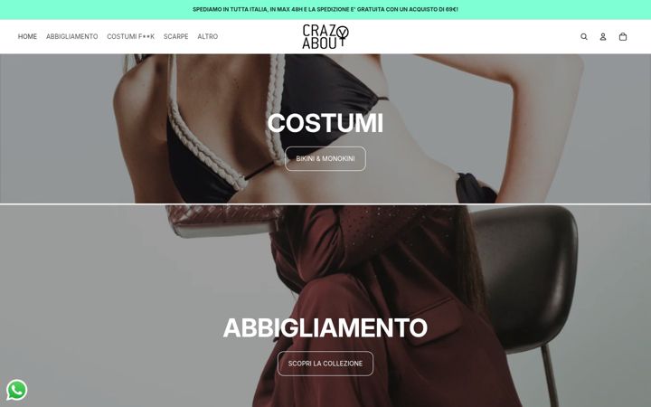 Screenshot of crazy-about.it